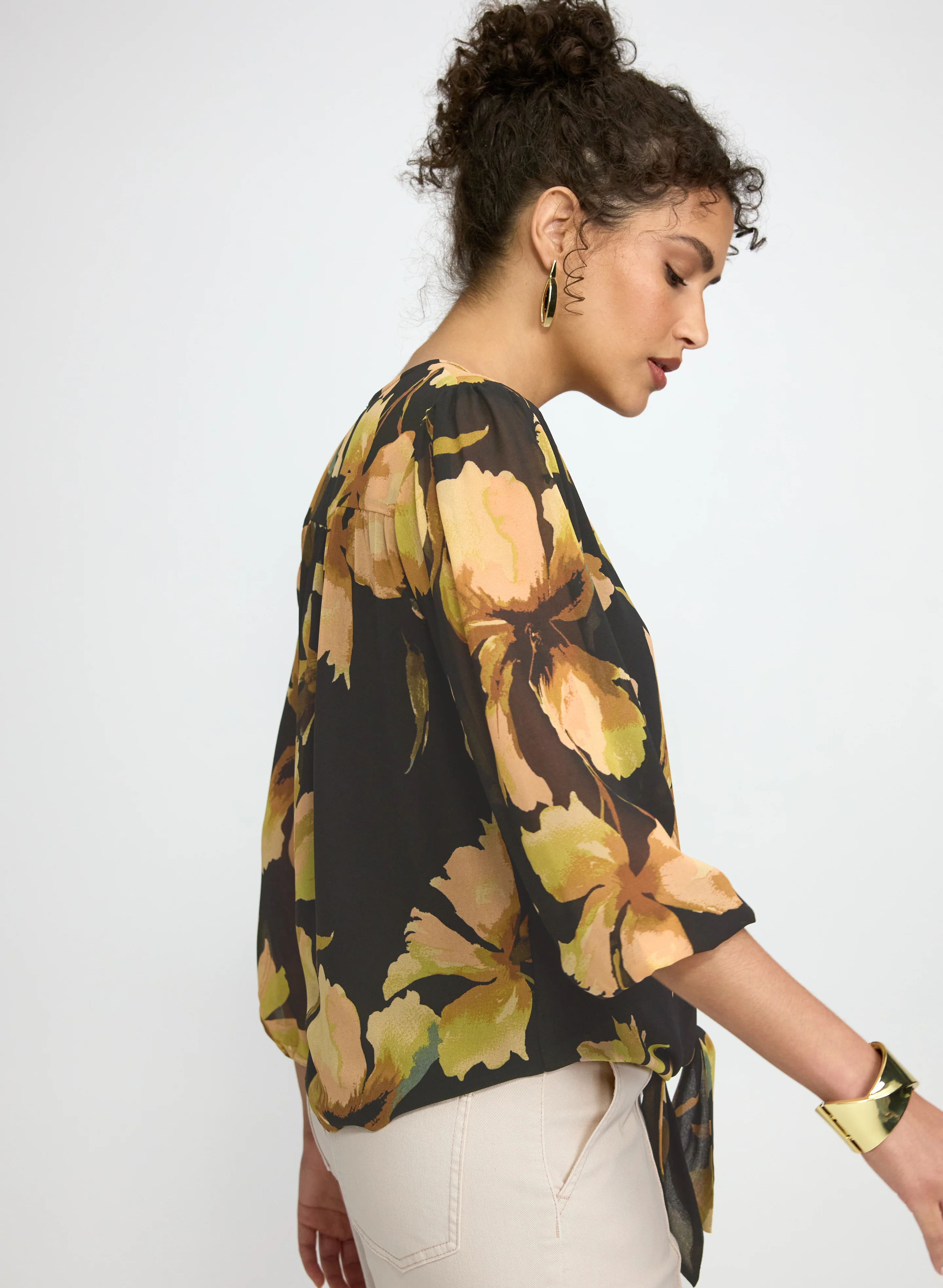 Floral Chiffon Blouse - Image 5