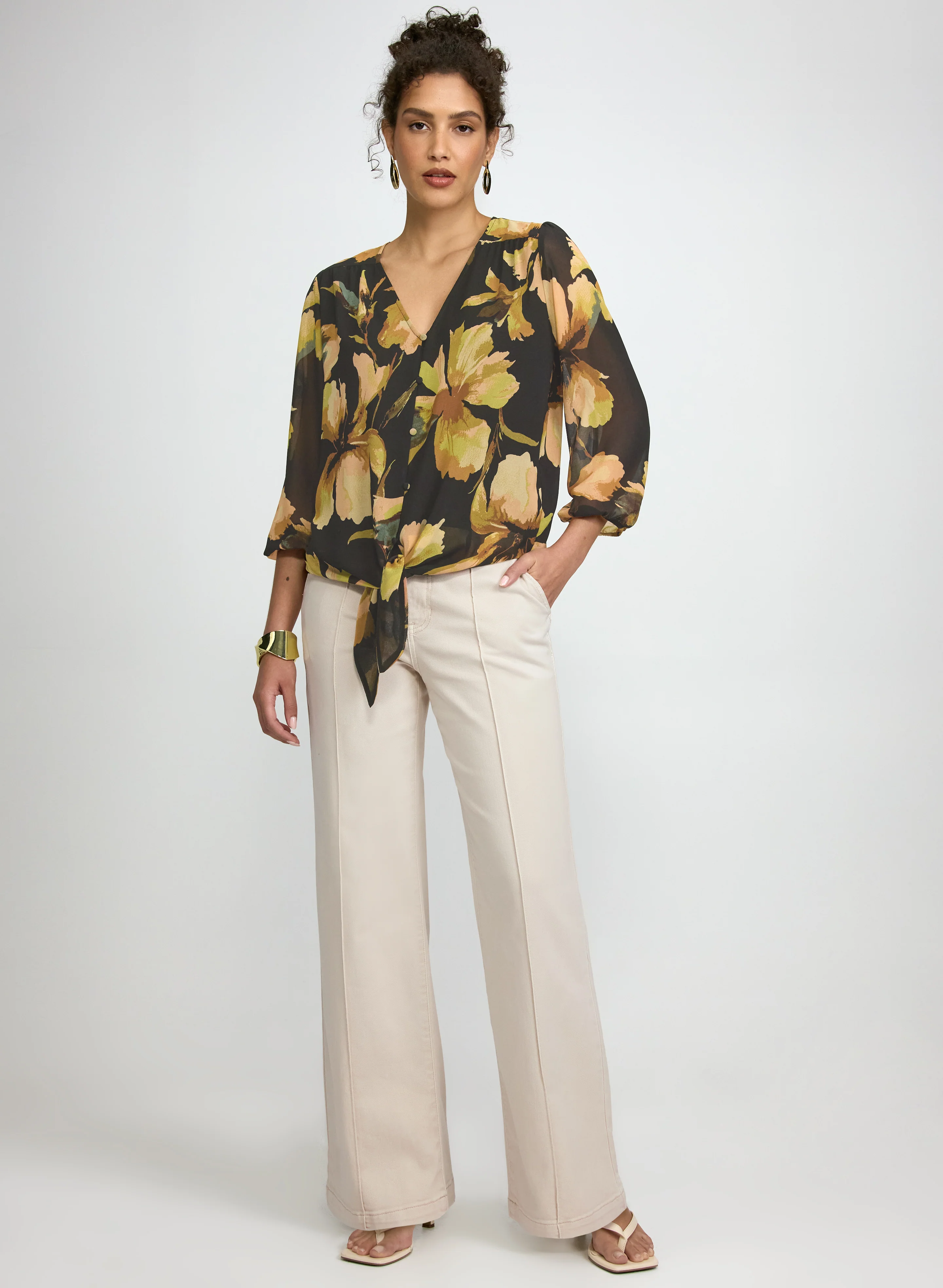 Floral Chiffon Blouse - Image 6