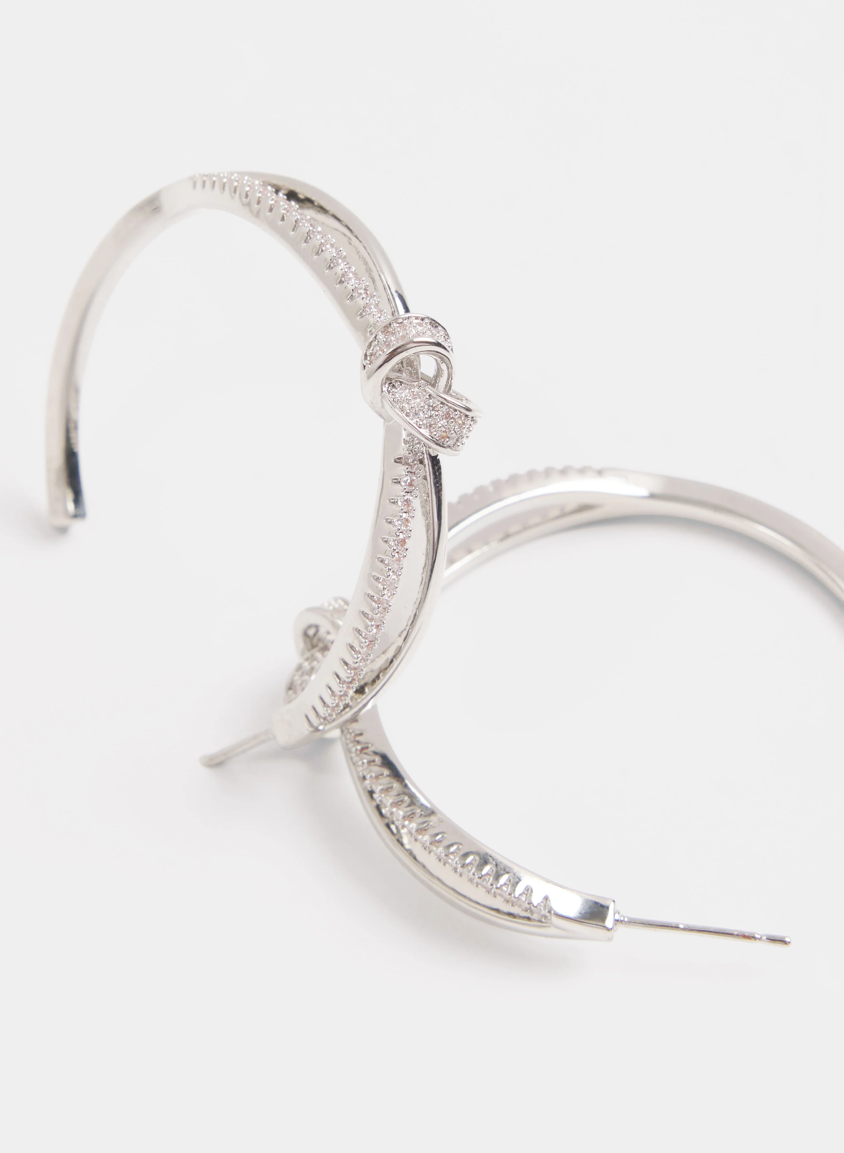 Knot Detail Hoop Earrings - Image 2
