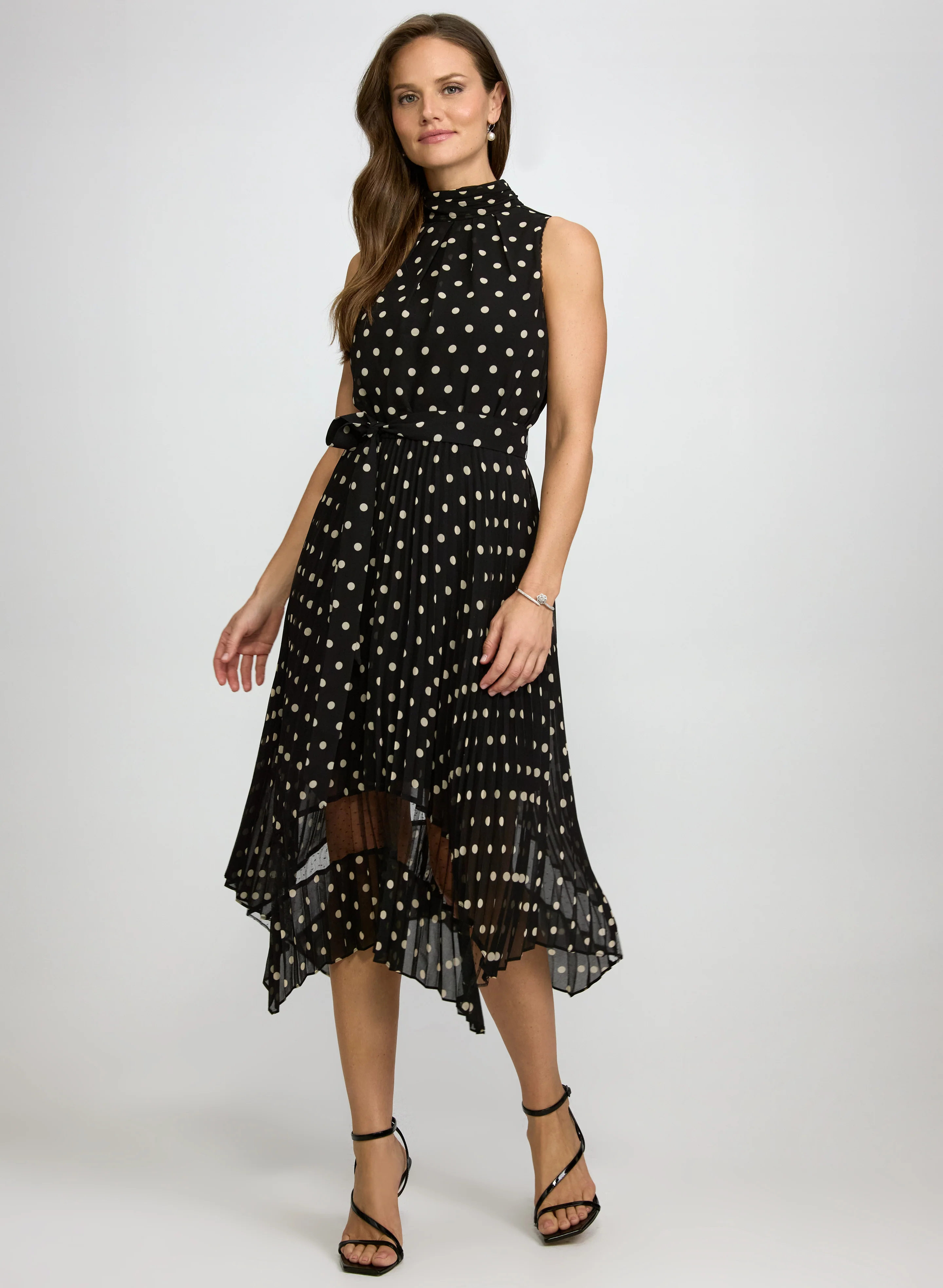 Polka Dot Chiffon Dress