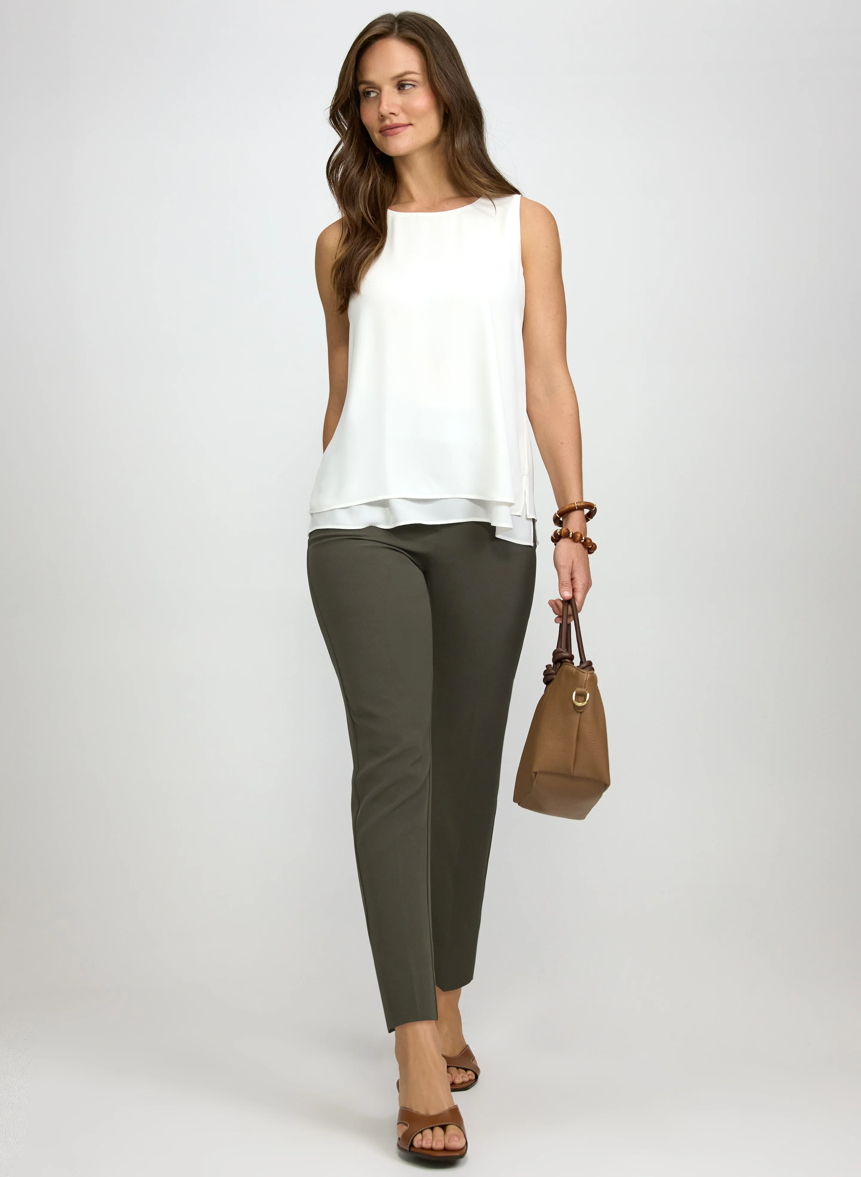 Sleeveless Crepe Blouse - Image 3