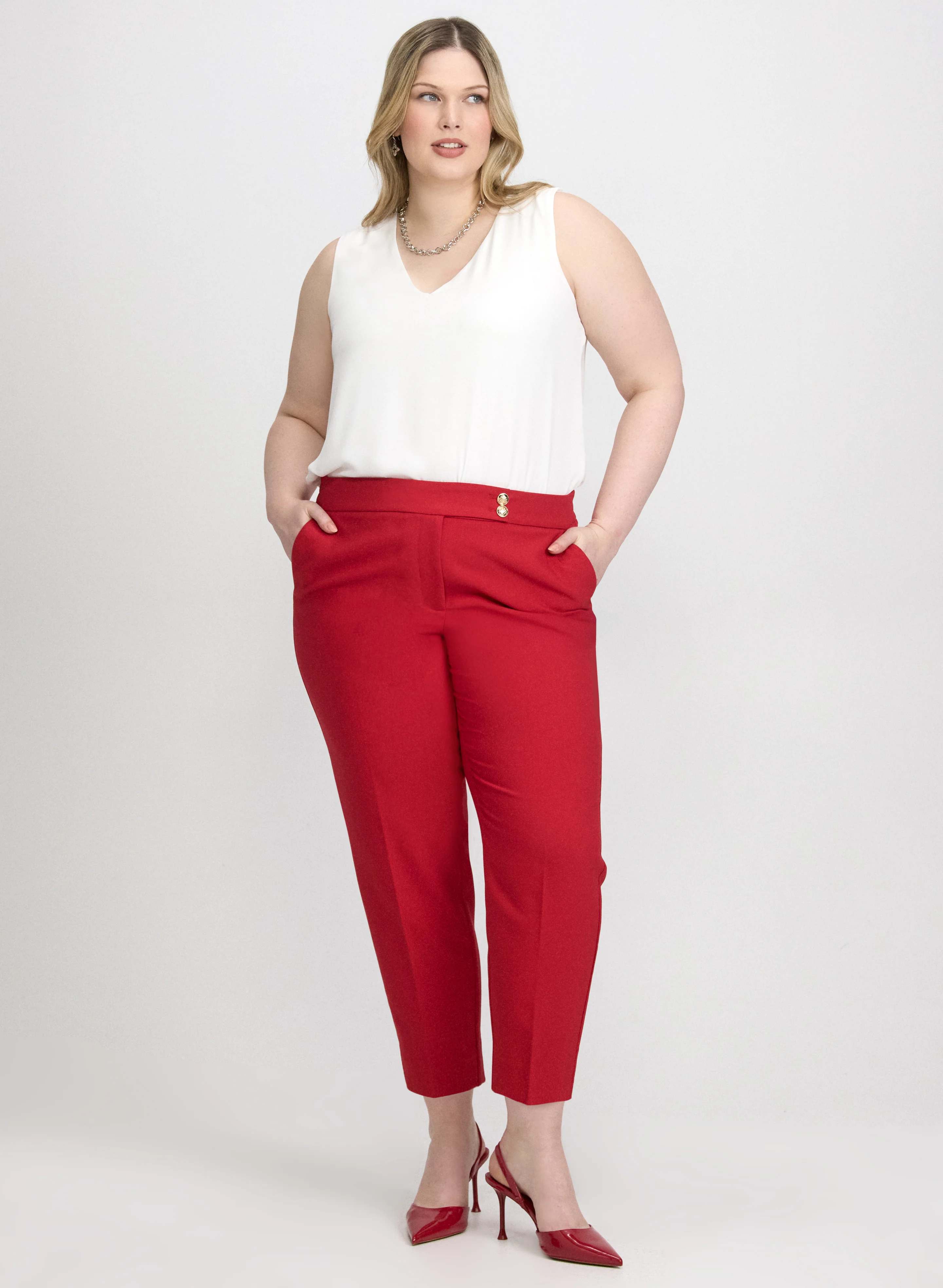 Sleeveless V-Neck Blouse - Image 10